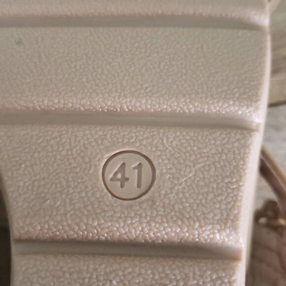 Shibever tan boho sandal wedge comfort slingback beach vacation - Picture 6 of 7